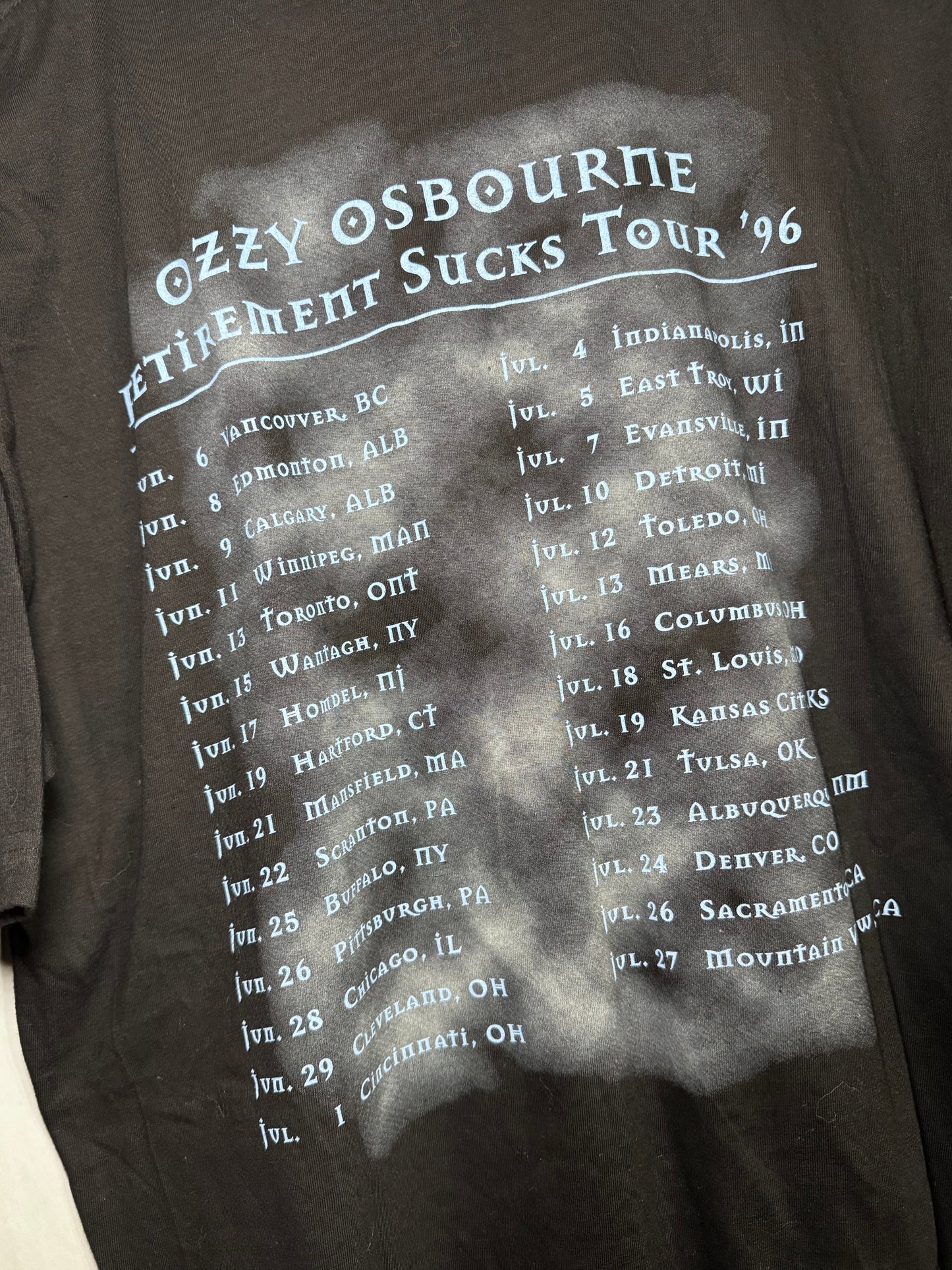 Vintage 1995 Ozzy “Retirement Sucks” Tee